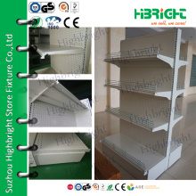 punched holes supermarket display shelf with price strip